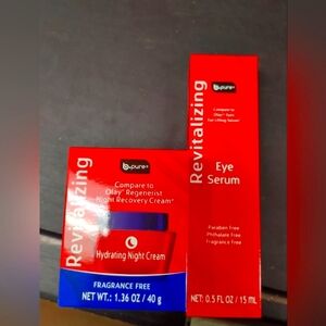 B-Pure Revitalizing Eye Serum and Night Cream Set - Red